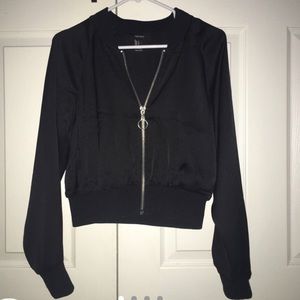 Black Forever 21 Bomber Jacket